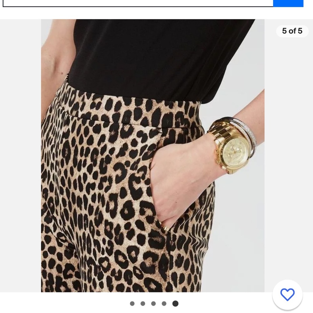 Michael Kors Pull-on Cheetah Trousers Animal Print with Pockets ✨brand n…